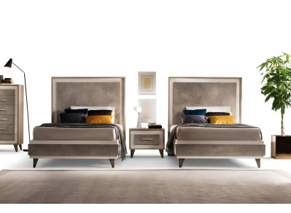 Zestaw Hotelowy 2x łóżka Stolik nocny Design Sypialnia 3-częściowy. Meble arredoclassic