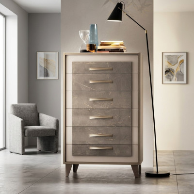 Kredens Wysoka Szafa Boczna Niska Szafka Komody Designer Edel Drewno Luxury Szafki