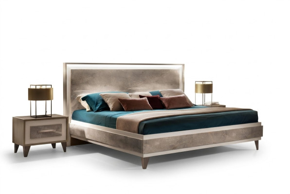 Łóżko 2x Stolik nocny Zestaw Sypialnia 3-częściowy Meble Modern Luxury bed arredoclassic