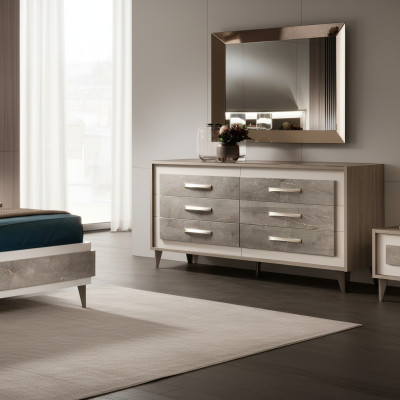 Komody Szafa Lustro Design Meble Meble Szafa 2-częściowe. Ustaw arredoclassic