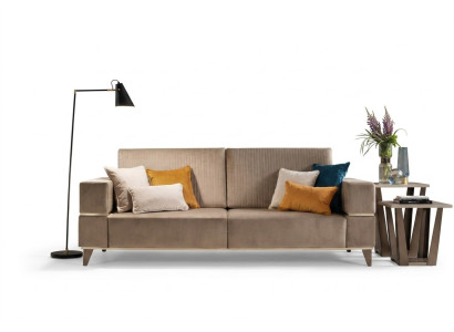 Sofa 3 miejsce do siedzenia Sofa Modern Luxury Podkładka Siedziba Sofy Włókiennicze Beige arredoclassic