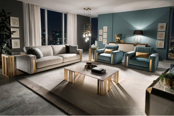 Zestaw sofowy 31 miejsce do siedzenia Set Design Sofa Podkładka Couchen Couch Luxury arredoclassic