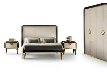 Łóżko łóżko Hotel Luxury Designer Double Marriage Sypialnia Beige arredoclassic