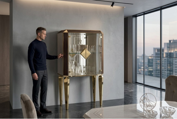 Szafa Bar Szafka Gablota Salon Designer Półka Meble arredoclassic
