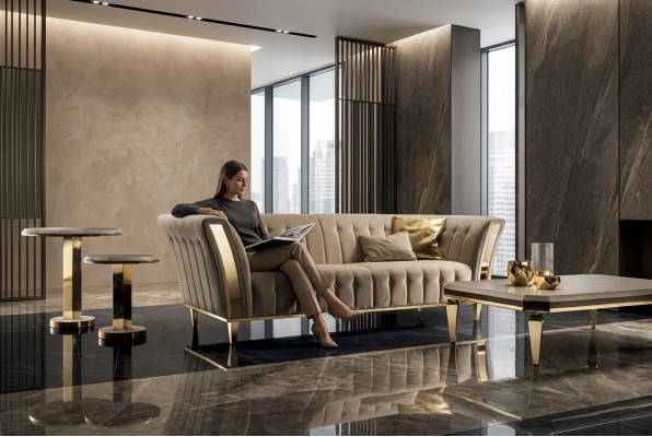 Sofa trzyosobowa Podkładka Design Sofa 3 Siedziba Sofy Pokój Luksusowe Kanapy Meble Nowe