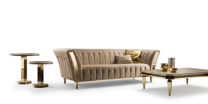 Sofa trzyosobowa Podkładka Design Sofa 3 Siedziba Sofy Pokój Luksusowe Kanapy Meble Nowe