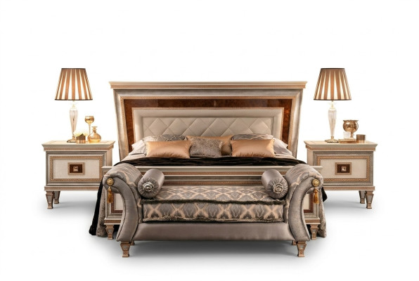 Designerskie łóżko łóżka tapicerowane 180x200 podwójne łóżko Podwójne łóżko arredoclassic Meble