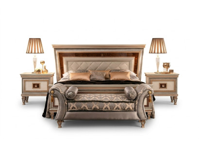 Designerskie łóżko łóżka tapicerowane 180x200 podwójne łóżko Podwójne łóżko arredoclassic Meble