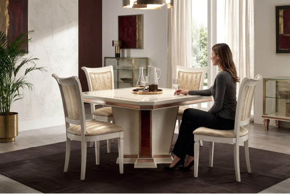 Barokowy Stół obiadowy Tabela Drewno Grupa jadalnia salon Ustaw Design stoły