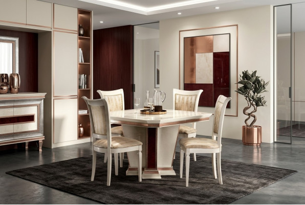 Barokowy Stół obiadowy Tabela Drewno Grupa jadalnia salon Ustaw Design stoły