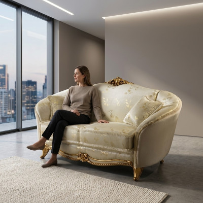 Sofa 2 miejsce do siedzenia Design Sofy Podkładka Kanapy Skóra Relaks Skóra dwumiejscowa