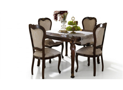 Design 4x Krzesła Fotel Zestaw Krzesło Grupa jadalnia Ustaw Drewno arredoclassic