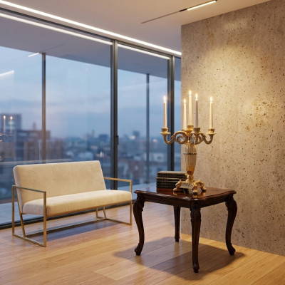 Szlachetny design stolika kawowego do salonu Stolik Classic Tabela Drewno stoły