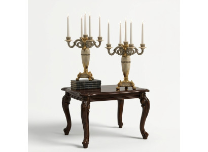 Szlachetny design stolika kawowego do salonu Stolik Classic Tabela Drewno stoły