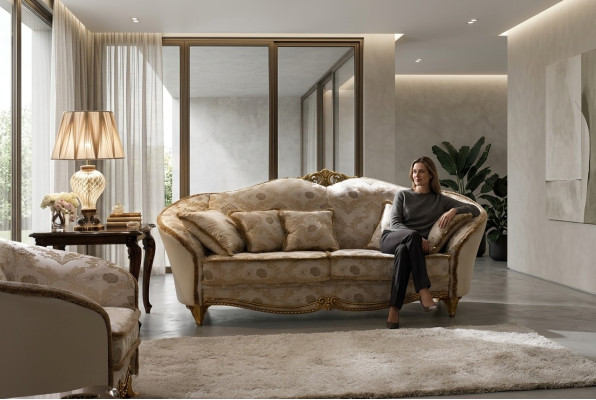 Zestaw sofowy 3+1 miejsce do siedzenia Classic Żywy krajobraz Kanapy Sofy Podkładka Sofa
