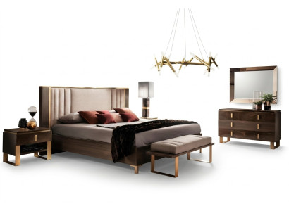 Design Sypialnia 6 szt. Kompletny zestaw Łóżko Stolik nocny Kredens Arredoclassic