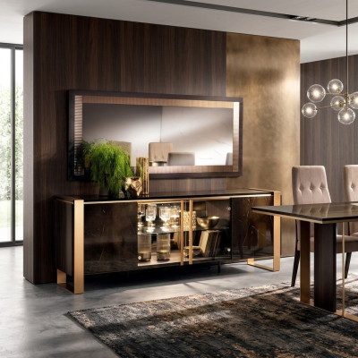 Projektant Kredens Kredens Side Low Board Szafa Wohn Pokój Półka Luxury Metal
