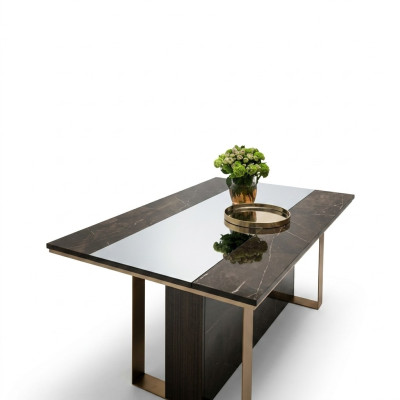 Designerski Stół obiadowy Design Tabela Drewno jadalnia salon klasyczny 160x90 cm Nowość