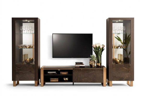 Designerski telewizor rtv Kredens Kredens Side Szafka niska Pokój Półka Luxury Living
