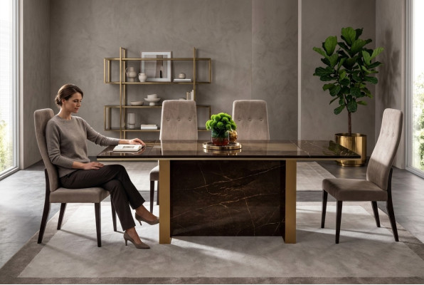 Designerski Stół obiadowy Design Tabela Drewno jadalnia stół do salonu Meble włoskie