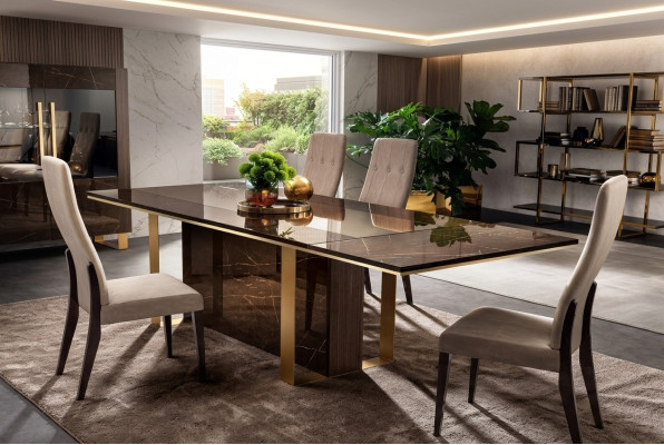 Designerski Stół obiadowy Design Tabela Drewno jadalnia stół do salonu Meble włoskie