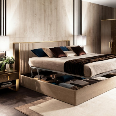 Projektant Drewno Łóżko Sypialnia Noble Podkładka Meble Double bed arredoclassic