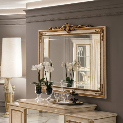lustro ścienne Drewno Rama Golden Lustro lustro wiszące lustro ścienne salon Nowość