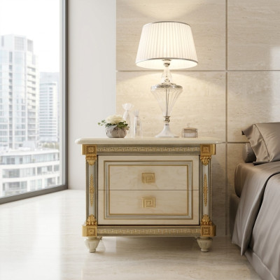 Design Stolik nocny konsola Side stoły Sleep Pokój Drewno Luksusowe Konsole Nowe