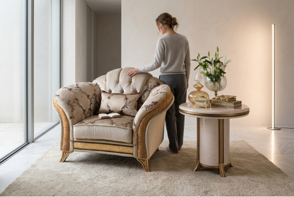 Klasyczna Fotel TV Sofa 1 miejsce do siedzenia Sofa Designer Włókienniczy Podkładka Nowość