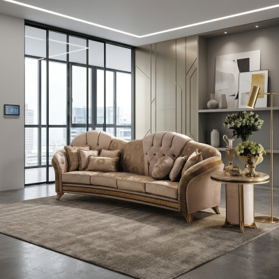 Klasyczny luksusowy designerski stolik kawowy sofa do salonu stolik boczny stoły drewno