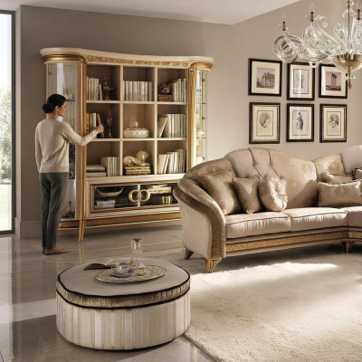 Biuro Regał Szafka na dokument Luxury Meble Style Antyk Szafa arredoclassic
