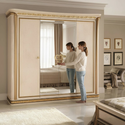 Luksusowe Sukienki Szafa Szafy Wysoki Połysk Designerskie Meble Living Drewno Nowe