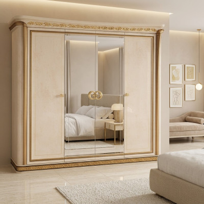 Luksusowe Sukienki Szafa Szafy Wysoki Połysk Designerskie Meble Living Drewno Nowe