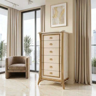 Design Kredens Szafa Luxus Drewno Komody Szafki Półka Szafka wysoka Meble
