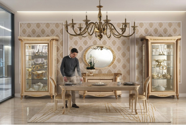 Design Lustro lustro ścienne oryginalne Drewno Rama Lustro wiszące Luxury Meble Baroque