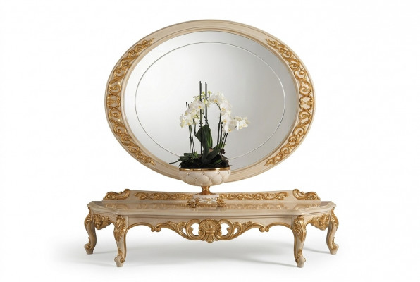 Design Lustro lustro ścienne oryginalne Drewno Rama Lustro wiszące Luxury Meble Baroque