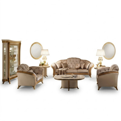 Zestaw sofowy 3+2+1 miejsce siedzące Żywy krajobraz Sofa Couch Arredoclassic Ustawić Sofy