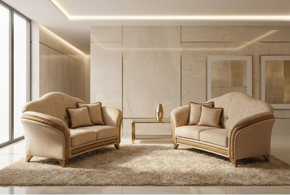 Włoskie Meble Sofa Ustawić Grupa Classic Siedziba Obcios 3+3 miejsce do siedzenia
