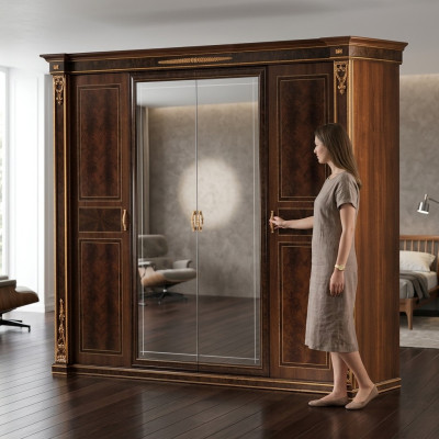 Szafa Sypialnia Drewno Szafa Modern Style Luksusowe Szafki Classic
