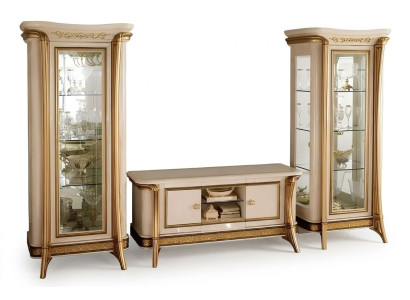 Kredens do salonu 2x Gablota 3-częściowy. Jednostka ścienna Meble arredoclassic Set Design