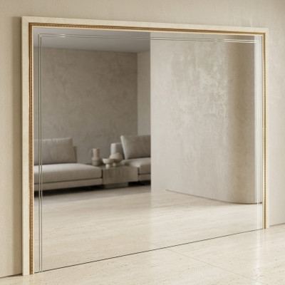 Lustro lustro ścienne designerskie deski podłogowe do salonu Drewno Design 270x215 arredoclassic
