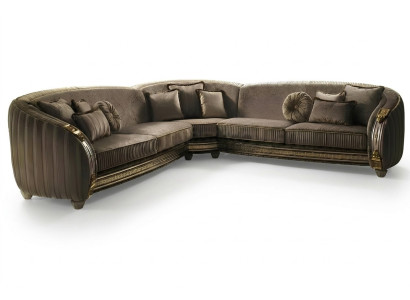 Sofa Sofa skórzana w kształcie litery L kanapa Żywy krajobraz Ustaw Design Narożnikowa kanapa arredoclassic