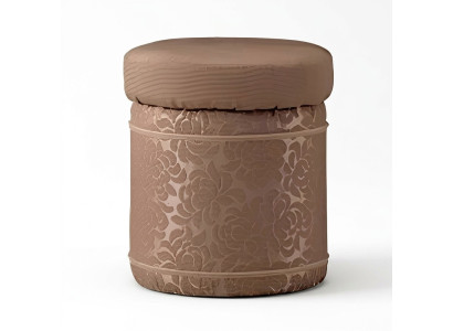Stołek Stołek Tapicerowany Stopka Zgłoszenie Meble Living Ławki Siedziba Włókienniczy Brown Design