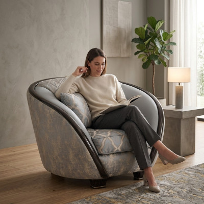 Design Fotel Materiał Kanapa Sofa Podkładka Sofy Fotel TV 1 Siedziba arredoclassic