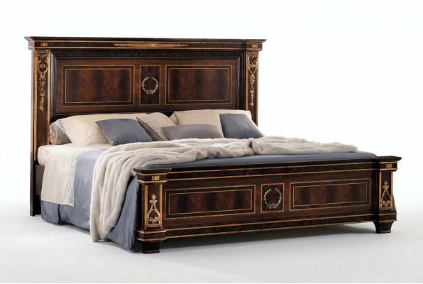 Sypialnia Hotelowe łóżka Double Łóżko Design Drewno 180x200cm Meble arredoclassic