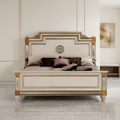 Luksusowa Sypialnia Łóżko Podkładka Design Luksusowe Dwuosobowe łóżko Hotelowe Kingsize Łóżko