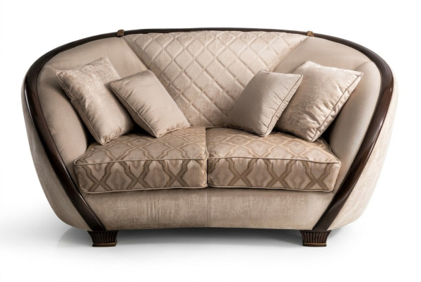Salon Material Kanapa Sofa 2 miejsce do siedzenia Designerskie Kanapy Kanapa Beżowa Włókienniczy Podkładka