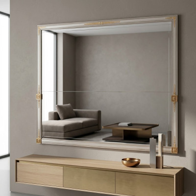 Drewniana rama Lustro lustro ścienne Klasyczna designerska Ściana Meble arredoclassic