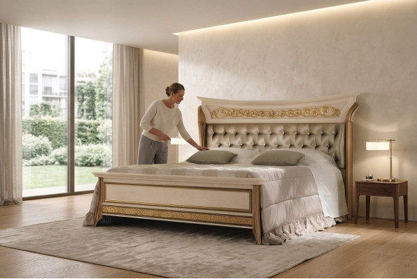 Łóżko łóżko tapicerowane Podkładka Designer Hotel Double 180x200 arredoclassic