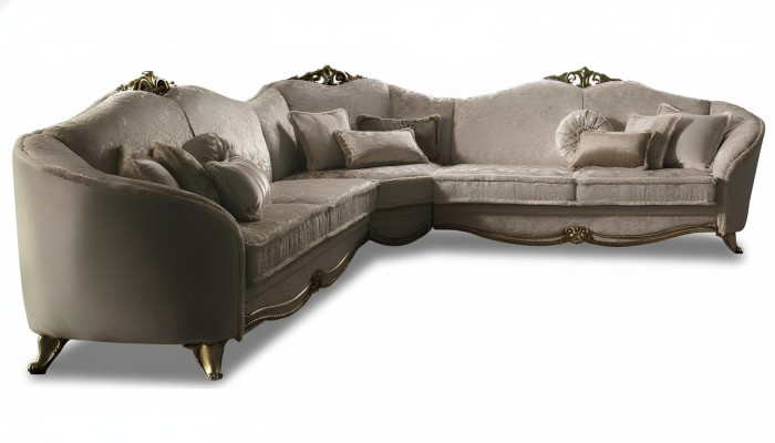 Narożnikowa kanapa Żywy krajobraz Sofa Couch L Shape Podkładka Couchen Włókienniczy arredoclassic